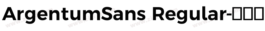 ArgentumSans Regular字体转换